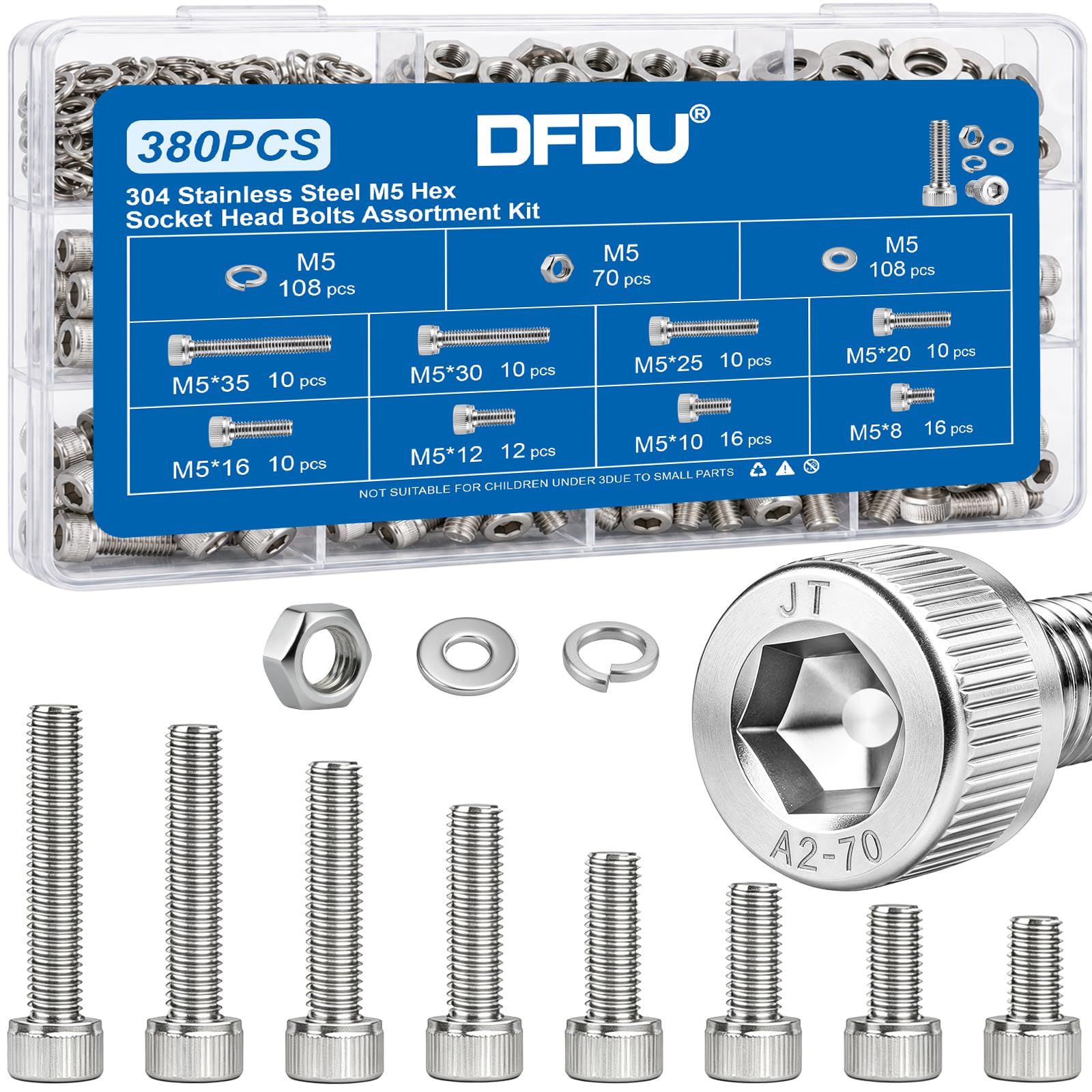 Metric Screw & Bolt Assortment Kit - 2380 Pieces -20 Metric Screw & Bolt Assortment Kit - 2380 Pieces -20