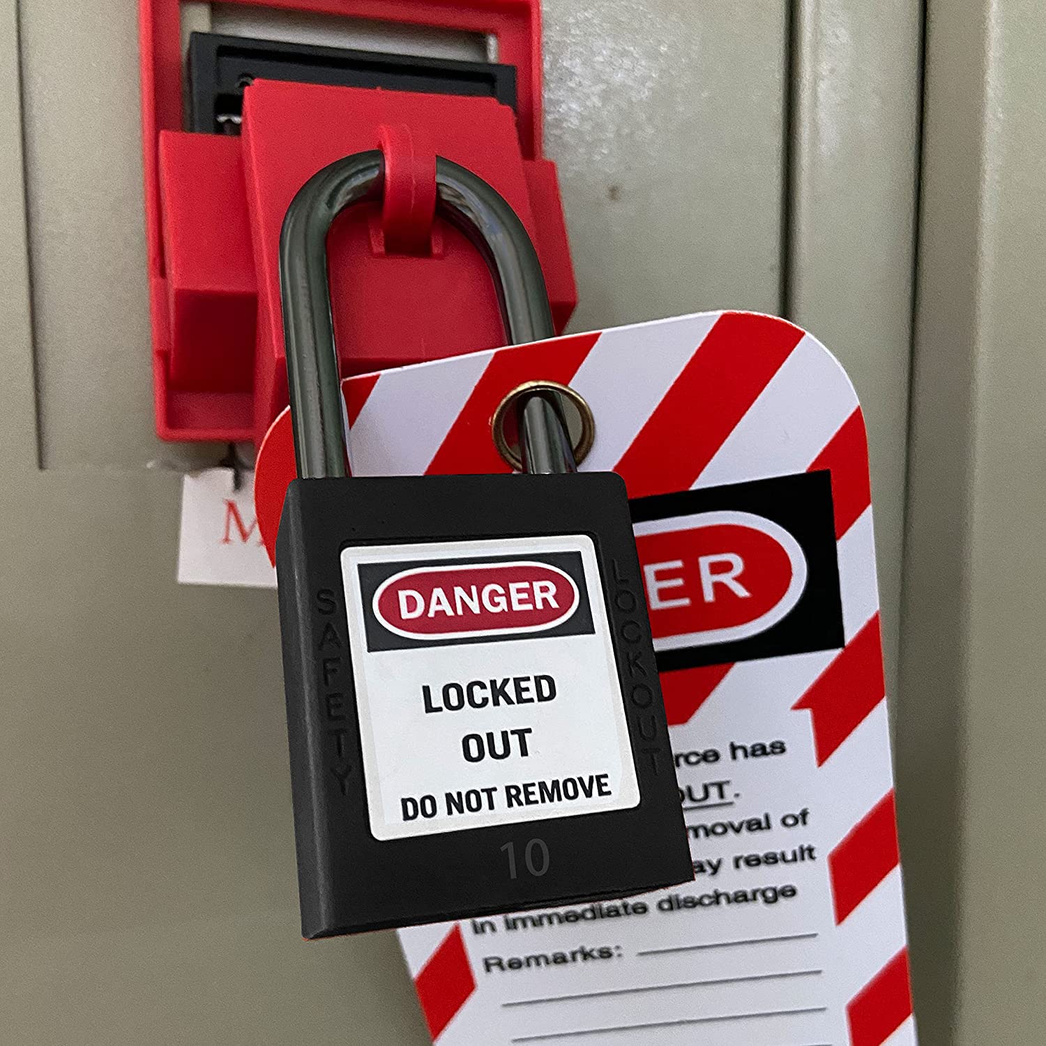 RecycLock Candado de seguridad, con llave diferente, OSHA Loto candados de seguridad para estaciones de bloqueo y dispositivos con número (1-10) (número 1-10) (número 1-10)