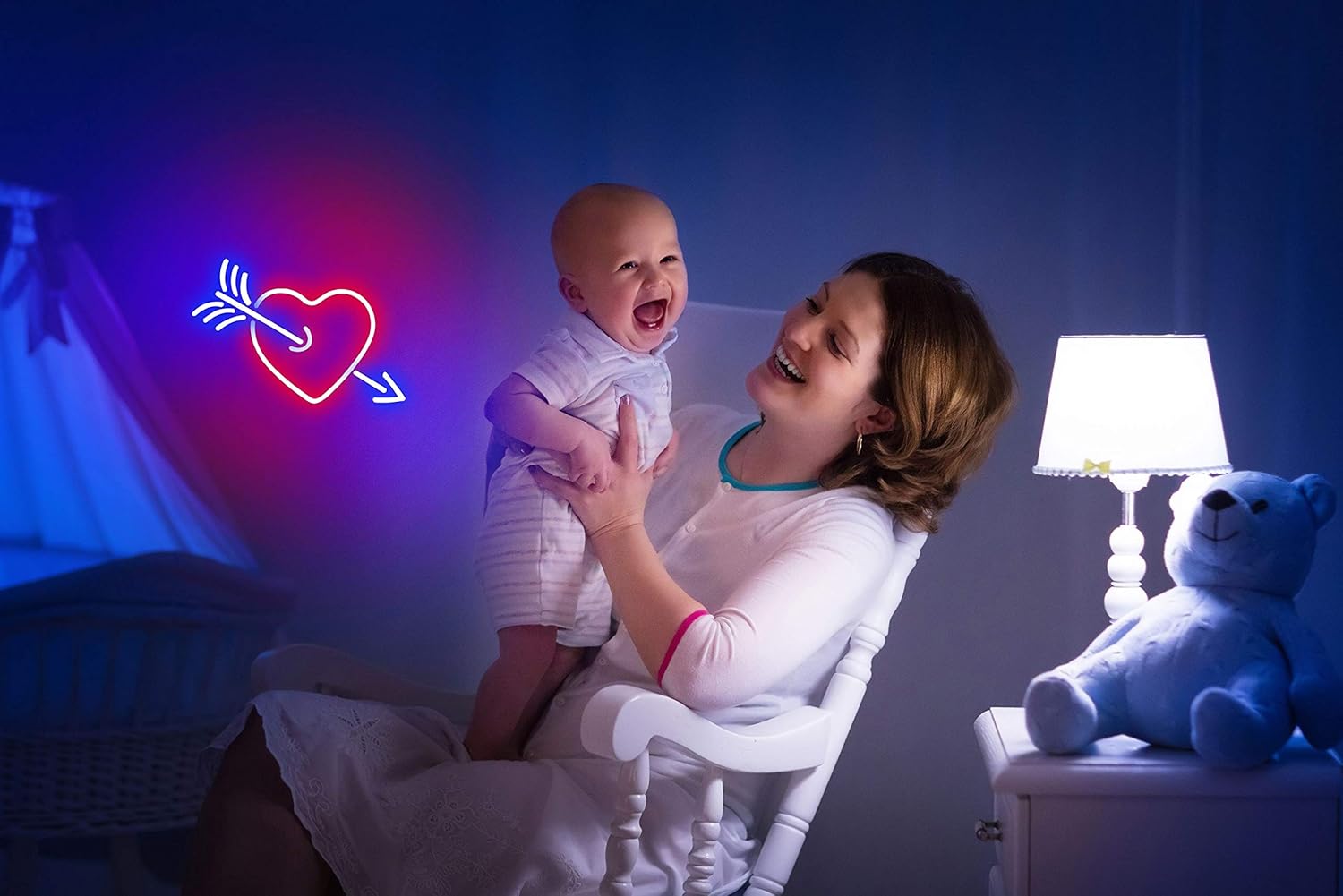 ADVPRO Heart with Arrow Fall in Love Flex Silicone LED Neon Sign Green & Pink st16s33-fnu0047-gk