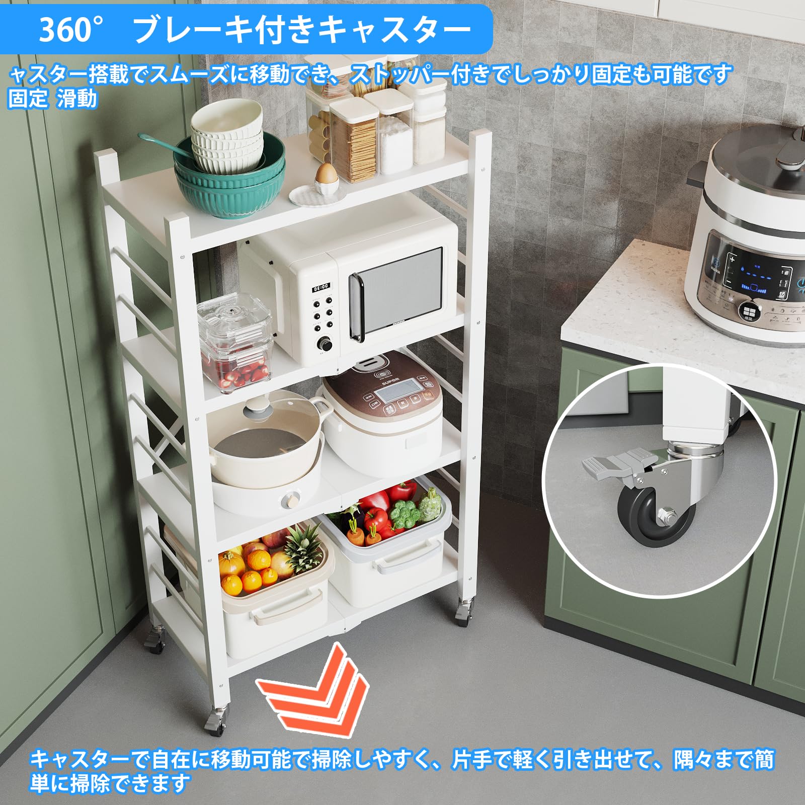 Amazon.co.jp: 折り畳みラック 折りたたみ棚 4 段折りたたみ式
