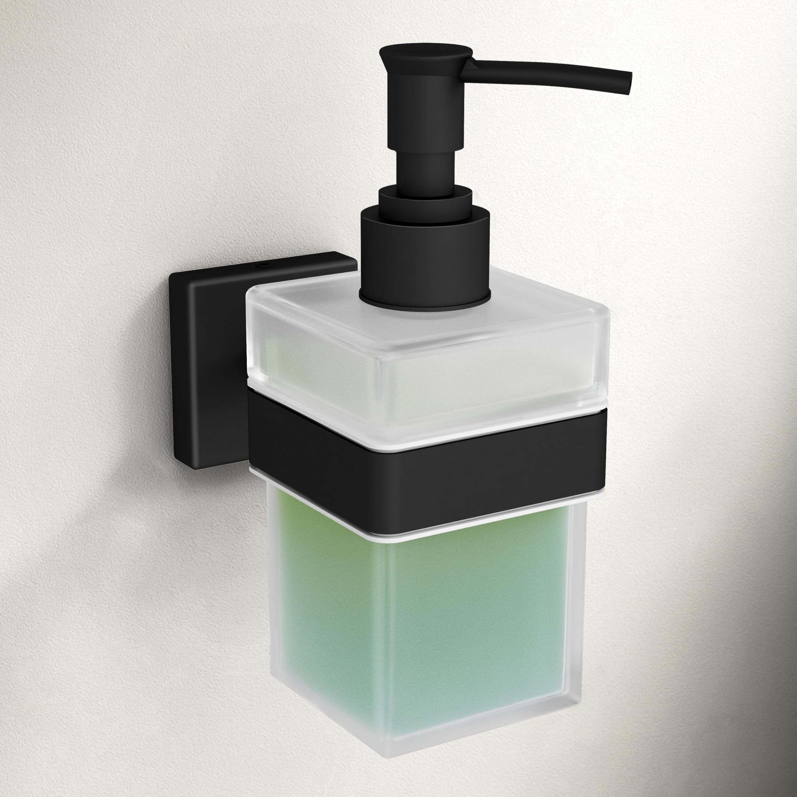 Plantex Stainless Steel Liquid Soap Dispenser for Bathroom/Liquid Shampoo Dispenser/Hand wash Dispenser/Bathroom Accessories - Aqua (Black)