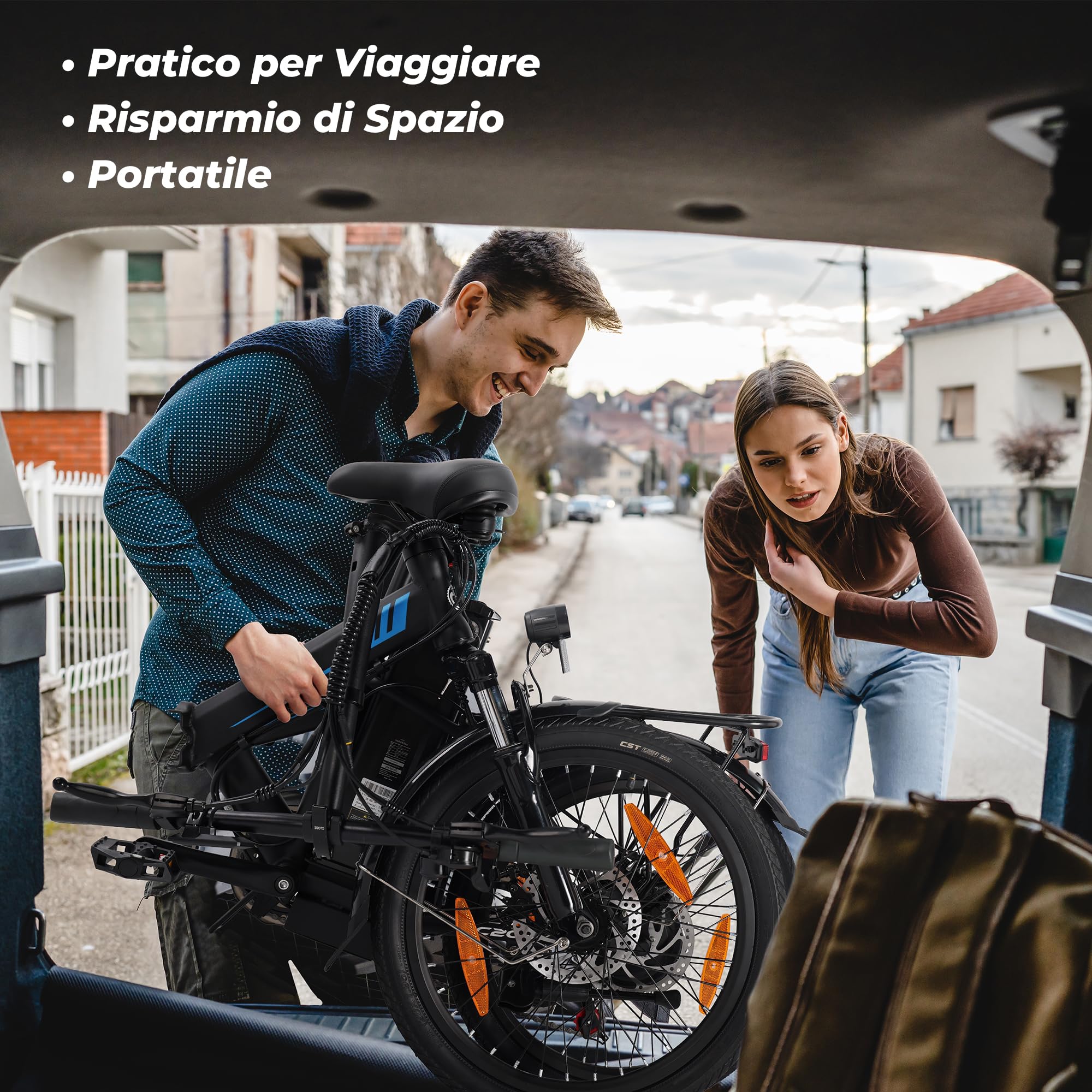 Bici Elettrica, 20" Bici Elettrica Pieghevole da 48V 624 Wh Batteria | Autonomia di 100 km, Motore 250W, Bici Elettrica Uomo Donna con Display LCD, 7 Velocità, E-Bike Per Pendolari Urbani