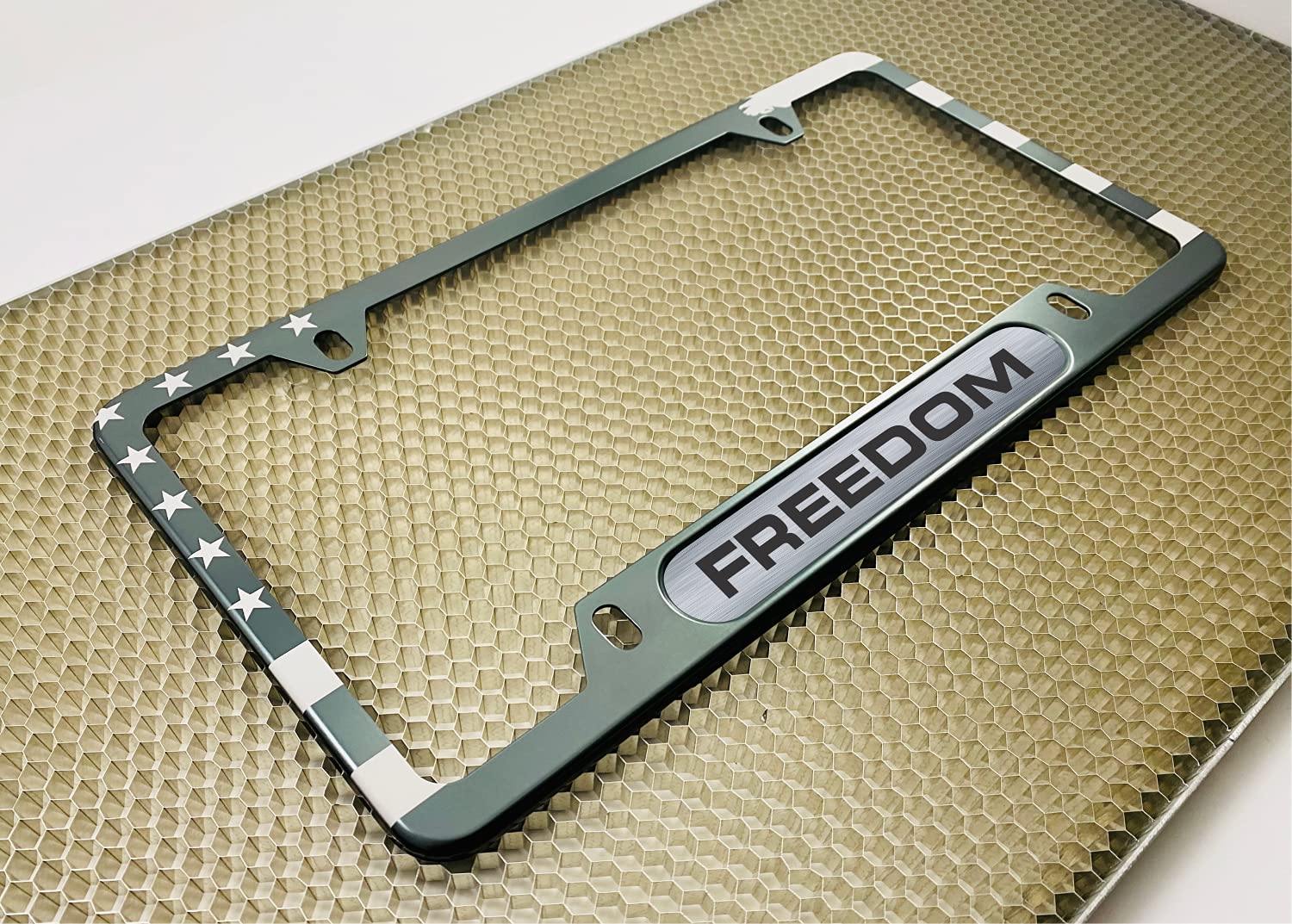 USA Patriotic | American Flag Custom Personalized Anodized Aluminum Thin Top | - Picture 64 of 133