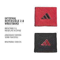 Vista 2 de adidas Unisex Interval Reversible Wristband – Athletic Sweatband