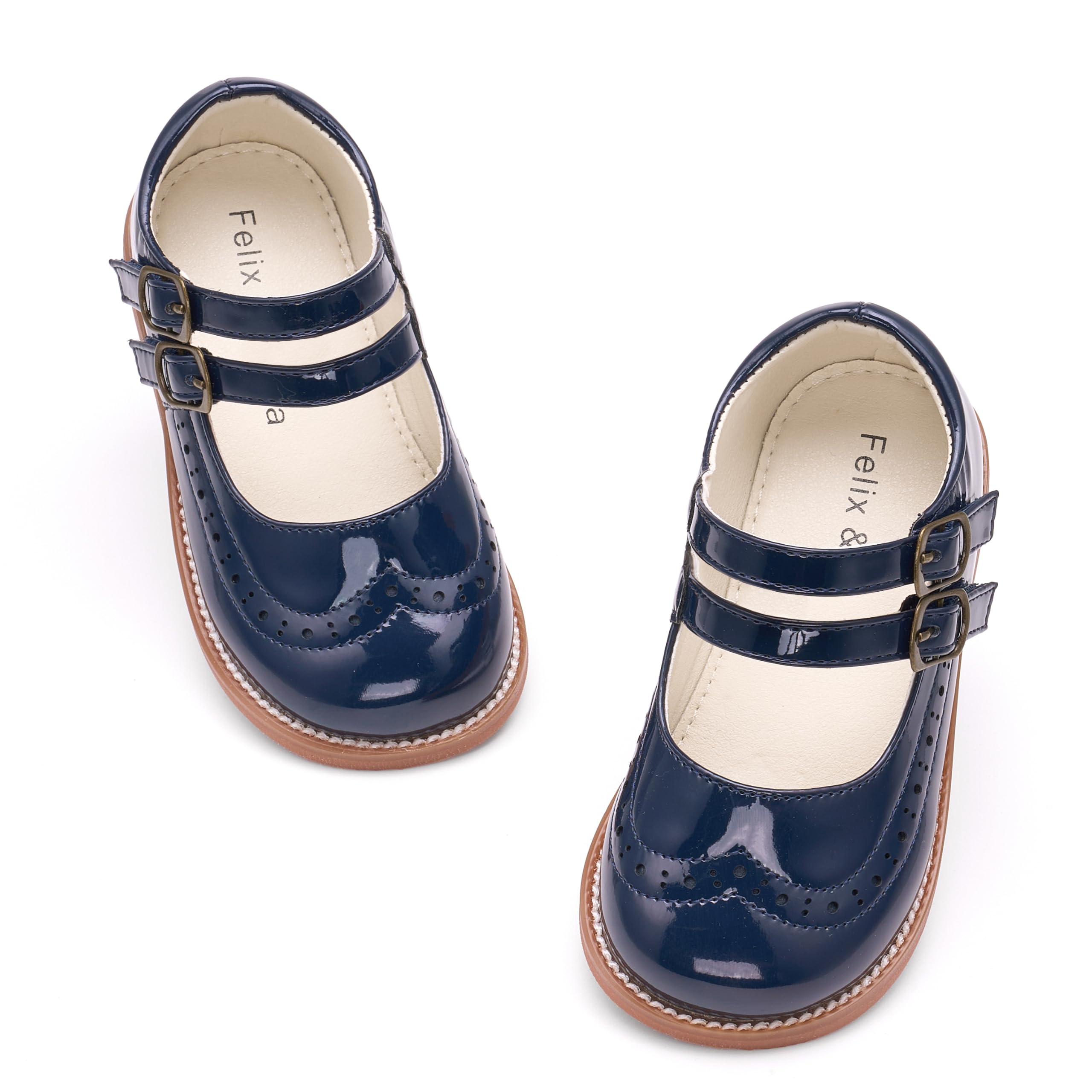 Felix &amp; Flora Toddler Girl Mary Jane Dress Shoes - School Oxford Flats for Girl Party Shoes.