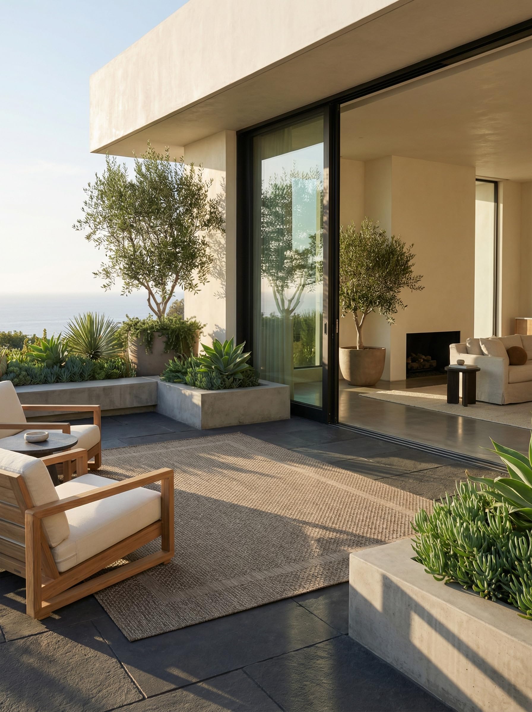 Tappeto da terrazza uniforme moderno resistente alle intemperie facile da mantenere lavabile resistente robusto marrone 120x170 cm terrazza giardino adatto al riscaldamento a pavimento OEKO-TEX