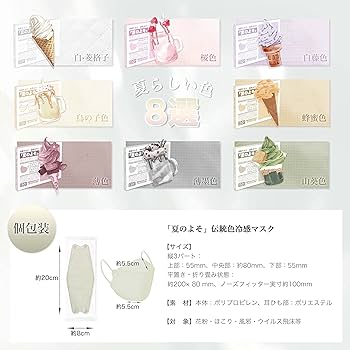 Amazon.co.jp: [モエライフ] 【2023新登場 個包装】冷感マスク