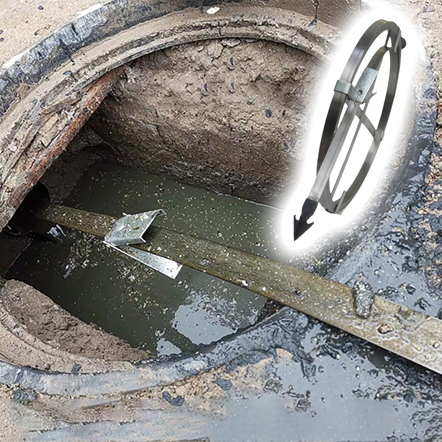 Drain Unblocker – elastyczny wąż do rur studniowych(W 3cm/1.2'',L 20m)