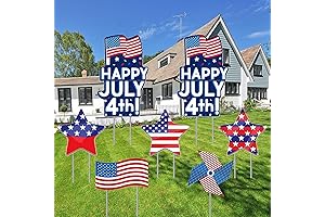 9-Piece 4th of July Yard Signs for a Patriotic Celebration