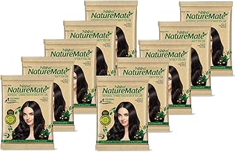 Nisha Nature Mate Henna Based Hair Color Powder Without Ammonia Natural Hair Colour for Women & Men 10gm Pack of 10 (Original Black)
