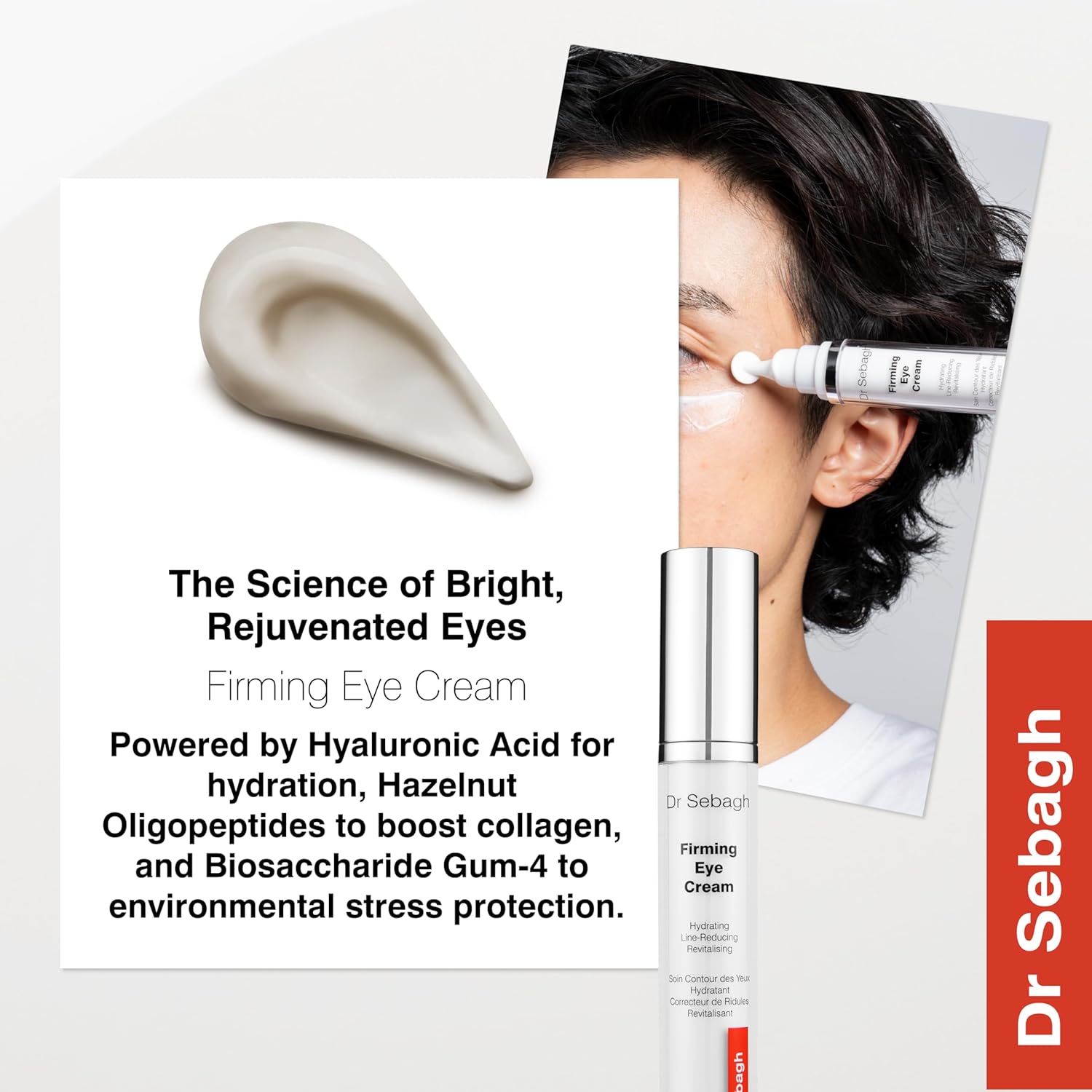 Dr Sebagh Firming Eye Cream (0.5 fl oz) - Eyecream for Dark Circle & Puffiness - Under Eye Moisturizer & Hollow Eyes Treatment - Lifting Sunken Eyes Treatment & Under Eye Plumper for Aging Skin - Image 5