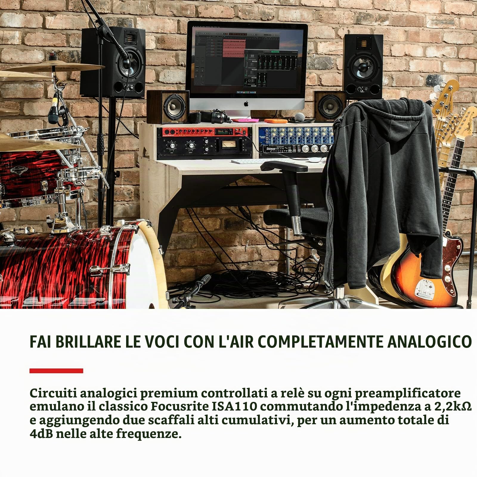 Focusrite Clarett+ 8Pre, interfaccia audio a 18 ingressi e 20 uscite per produttori esperti, qualità studio —Otto preamp ad alte prestazioni, basso livello di rumore e distorsione, per un audio pulito