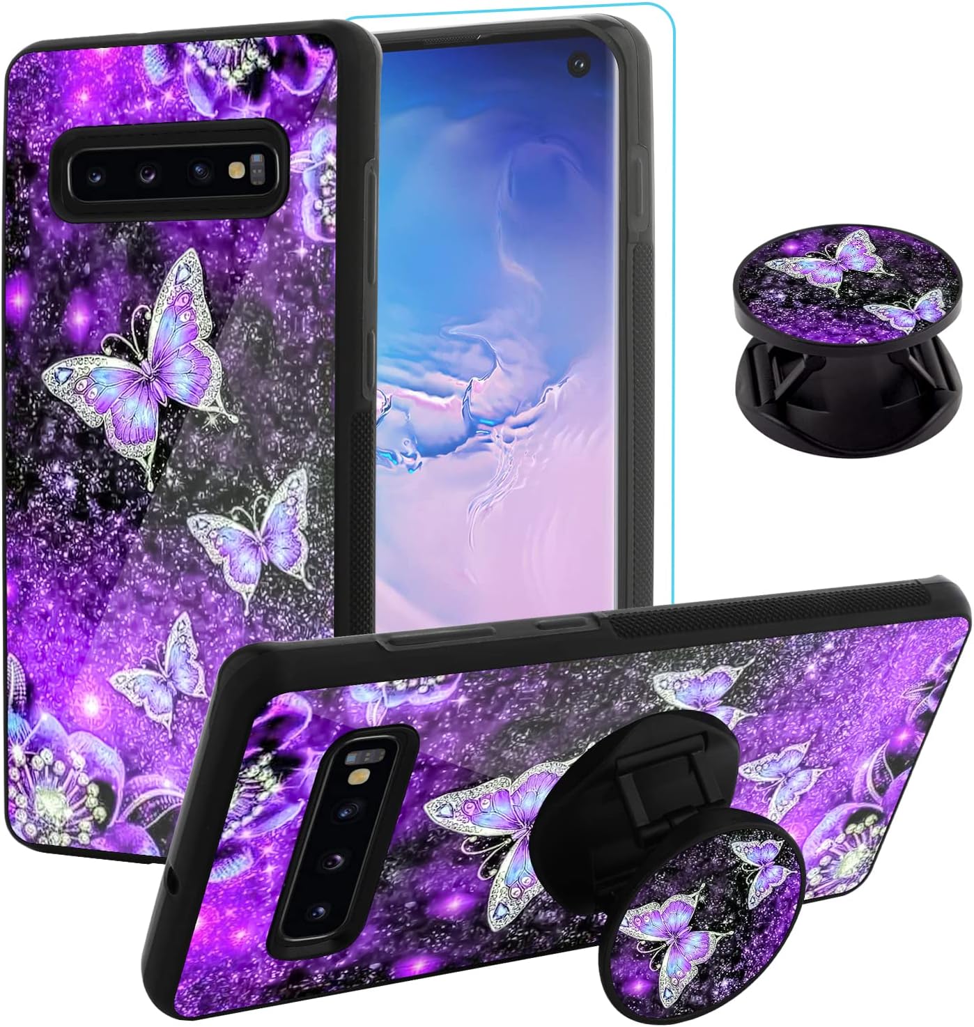 Styletify Customized Photo Case For Galaxy S10, Personalized Picture Case Shockproof Silicone Case Soft Candy Custom Phone Case Father's Day Birthday Gift Protective Phone Cover Black - View #7