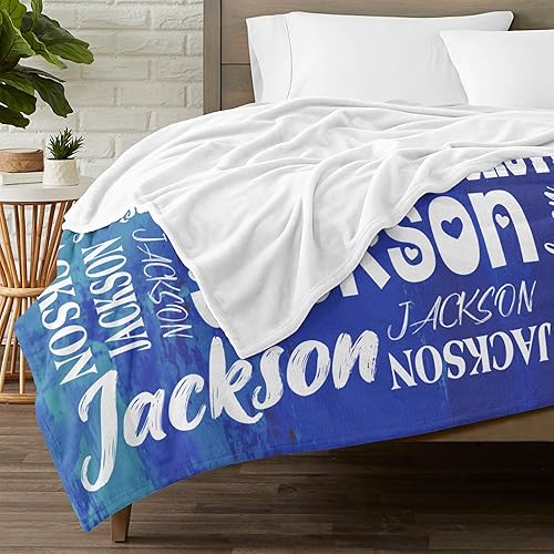 Vista 130 de Manta personalizada con texto, manta personalizada con nombre para madre, padre, adultos, amigos, amantes, perros, mascotas, manta de franela 01