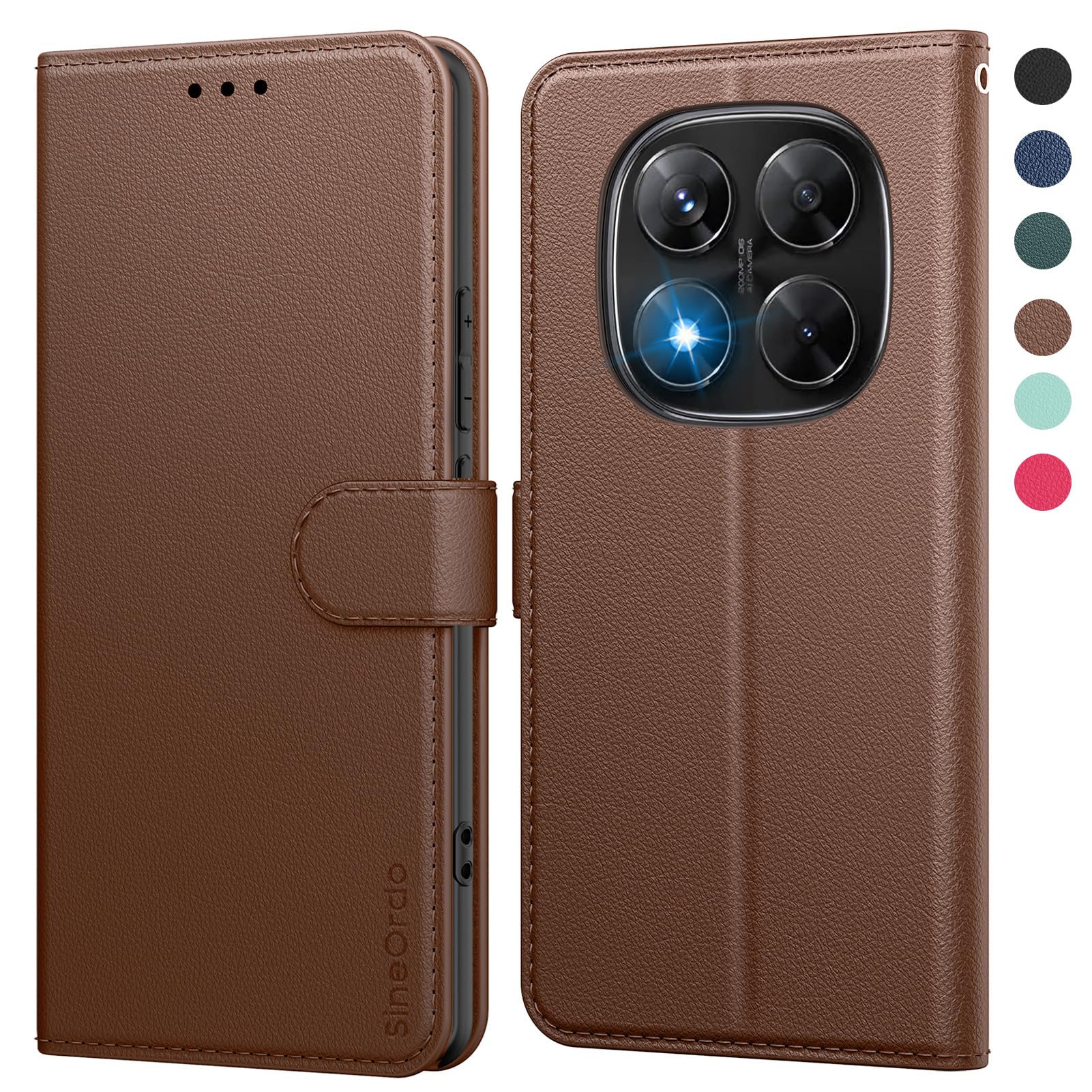 SRISHP Cover per Redmi Note 14 4G, Magnetica Cover a Libro con Slot per Schede, Custodia in PU Pelle Portafoglio per Redmi Note 14 4G, Blu