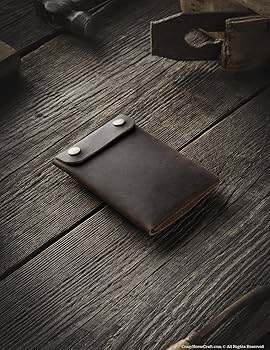 Amazon.com: Minimalist Leather Wallet - Wood Brown, Stitchless