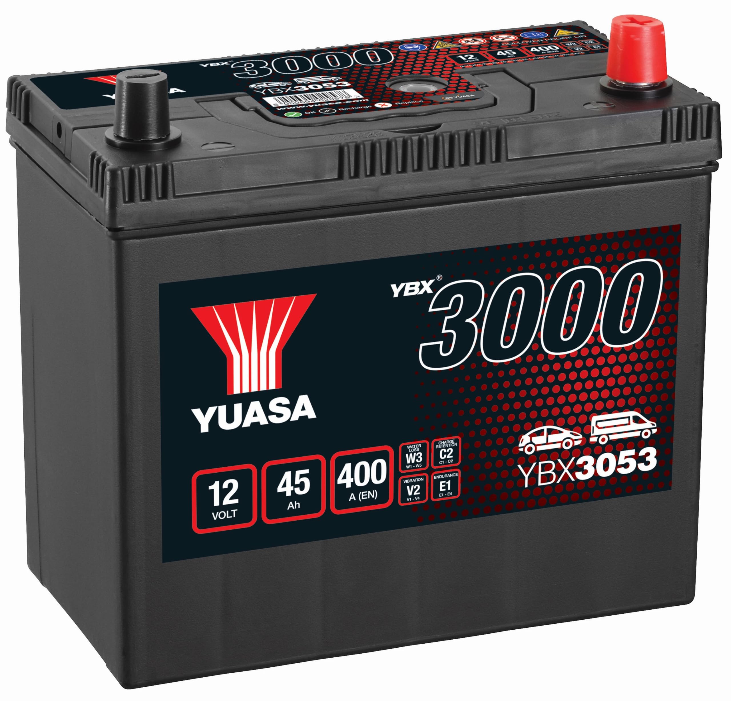 Yuasa - BATTERIE YBX3053 12V 45Ah 400A