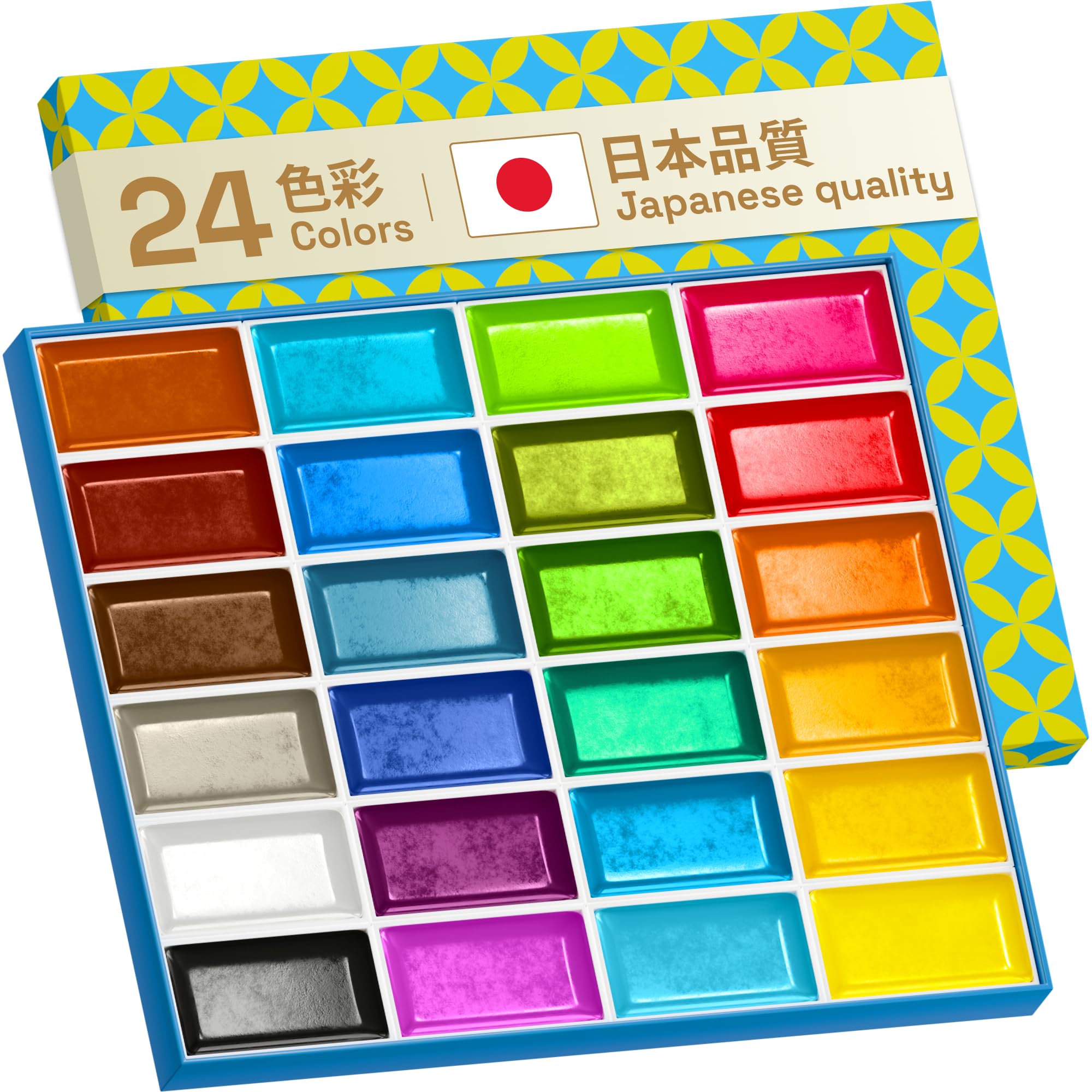 Professional Watercolor Paint Set for Adults - 24 Pigment-Rich Colors, XL Pans, ASTM-I Lightfastness, High Tinting Strength Watercolor Set for Professionals made by Professionals