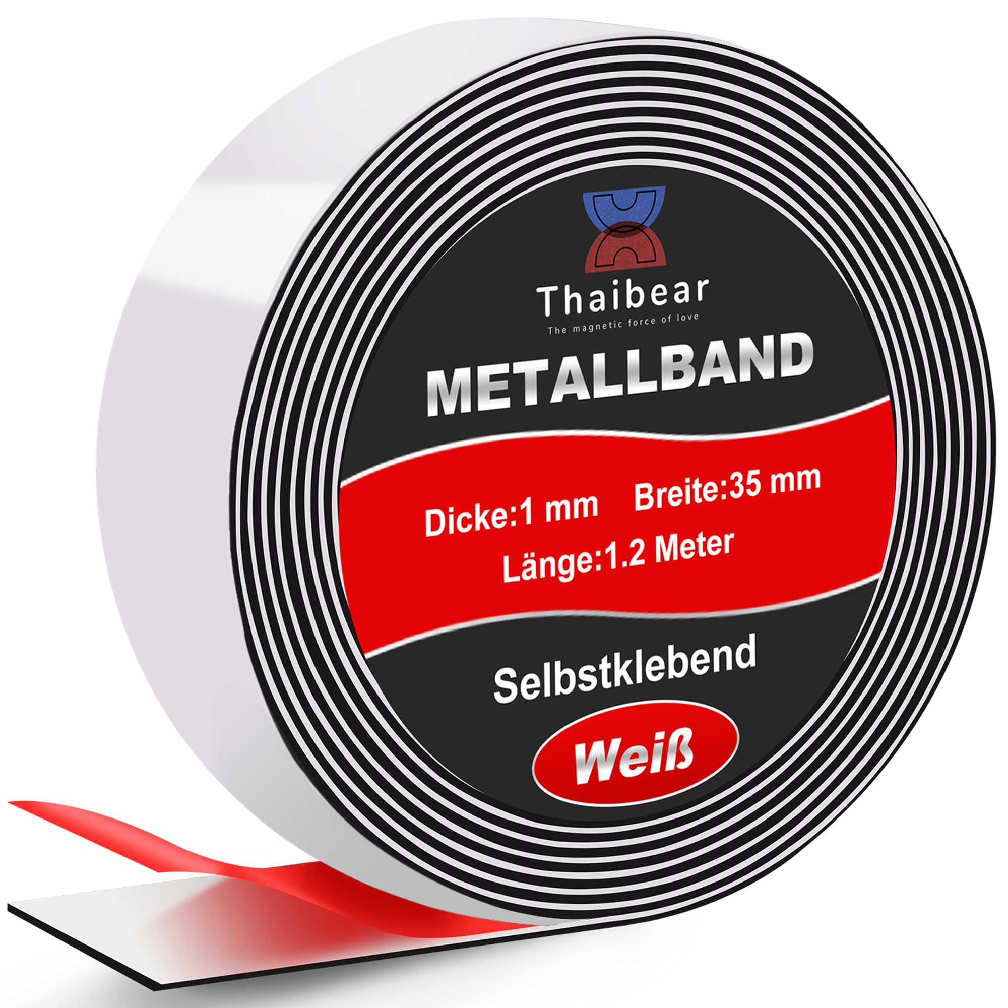 Nastro Metallico / Nastro Ferroso Autoadesivo Bianco 1000 X 3 - Foto 11