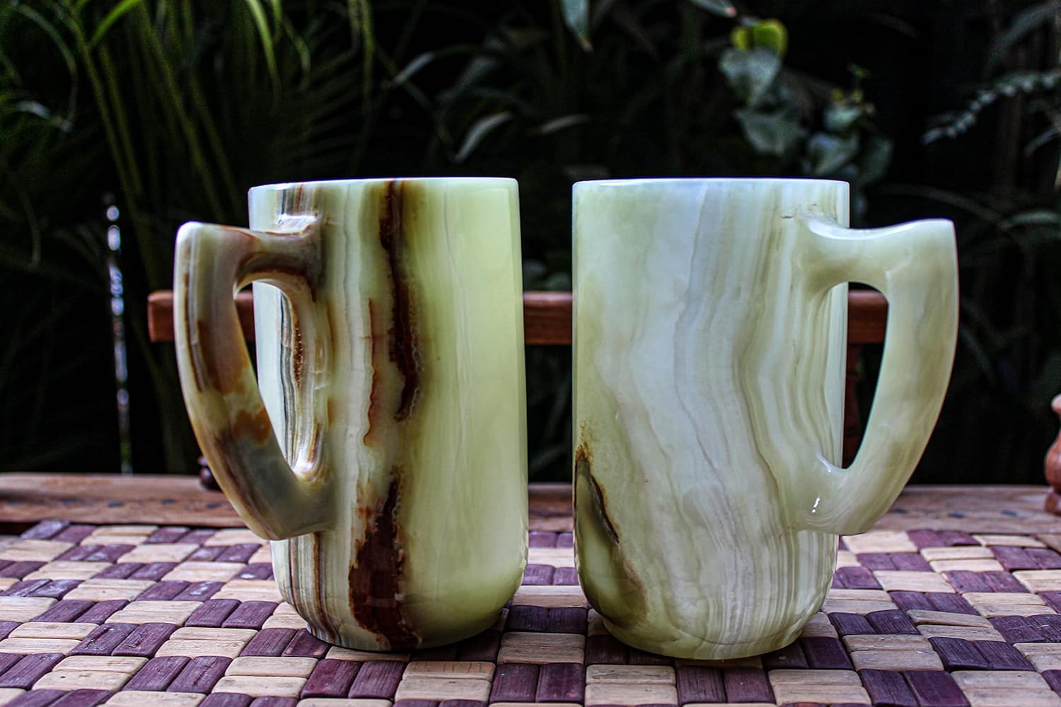 Beer Mugs Onyx Marble Curated Collection Set of 2 Each 700 ml 22 Oz