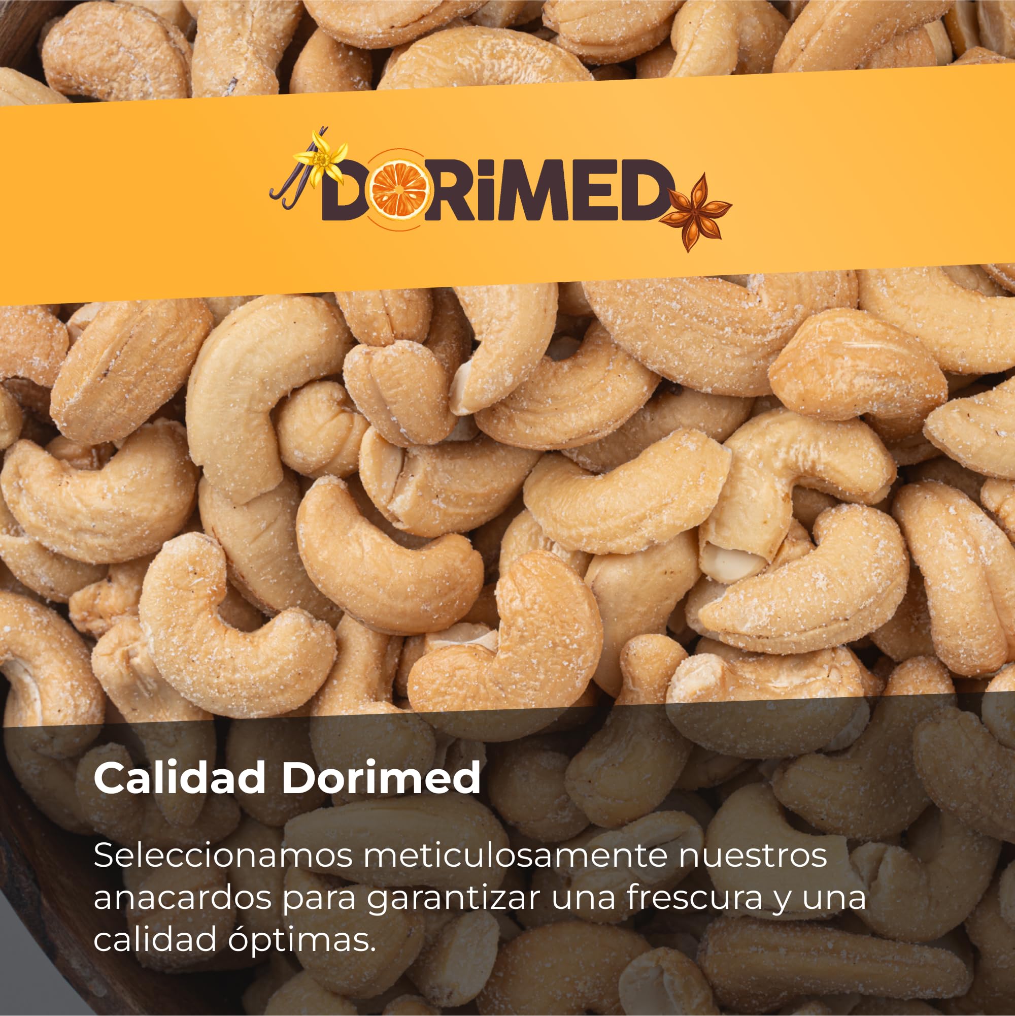 Anacardos Salados Enteros | 1 Kg de Piezas de Frutos Secos de Origen 100% Natural | Nuez Sin Cáscara | Anacardium Occidentale | Tostados | Cashews nuts | Dieta vegana y vegetariana