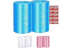 72-Foot Roll of Blue Bubble Cushioning Wrap