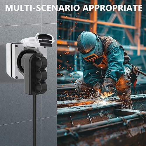 Miniatura 7 de Newdeli Caja de toma de corriente de 50 amperios, receptáculo NEMA 6-50R, 250V, resistente a la intemperie, a prueba de polvo, caja de receptáculo