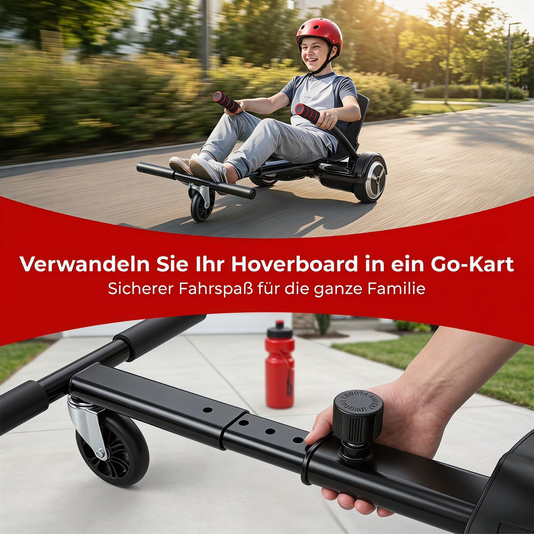 Hoverboard avec siège, siège réglable, compatible avec siège Hoverboard de 16,5 à 25,4 cm, siège de kart pour enfants et adultes, siège ergonomique