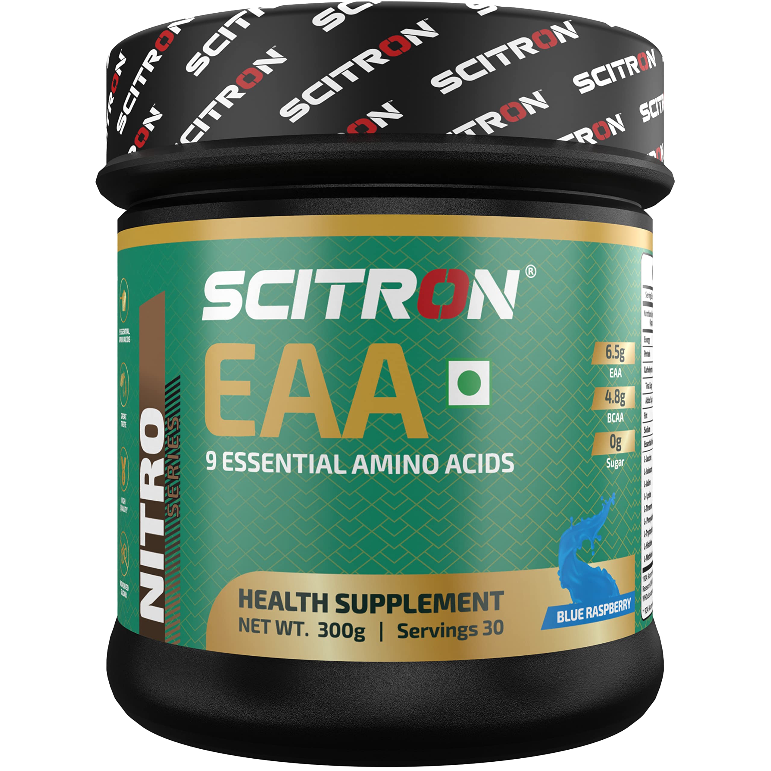Scitron EAA Supplement - 9 Essential Amino Acids for Men & Women | Intra Workout Supplement for Muscle Recovery & reducing Soreness - Blue Raspberry 300g (30 Servings) (B0B1JHZMTZ) Amazon Price History, Amazon Price Tracker