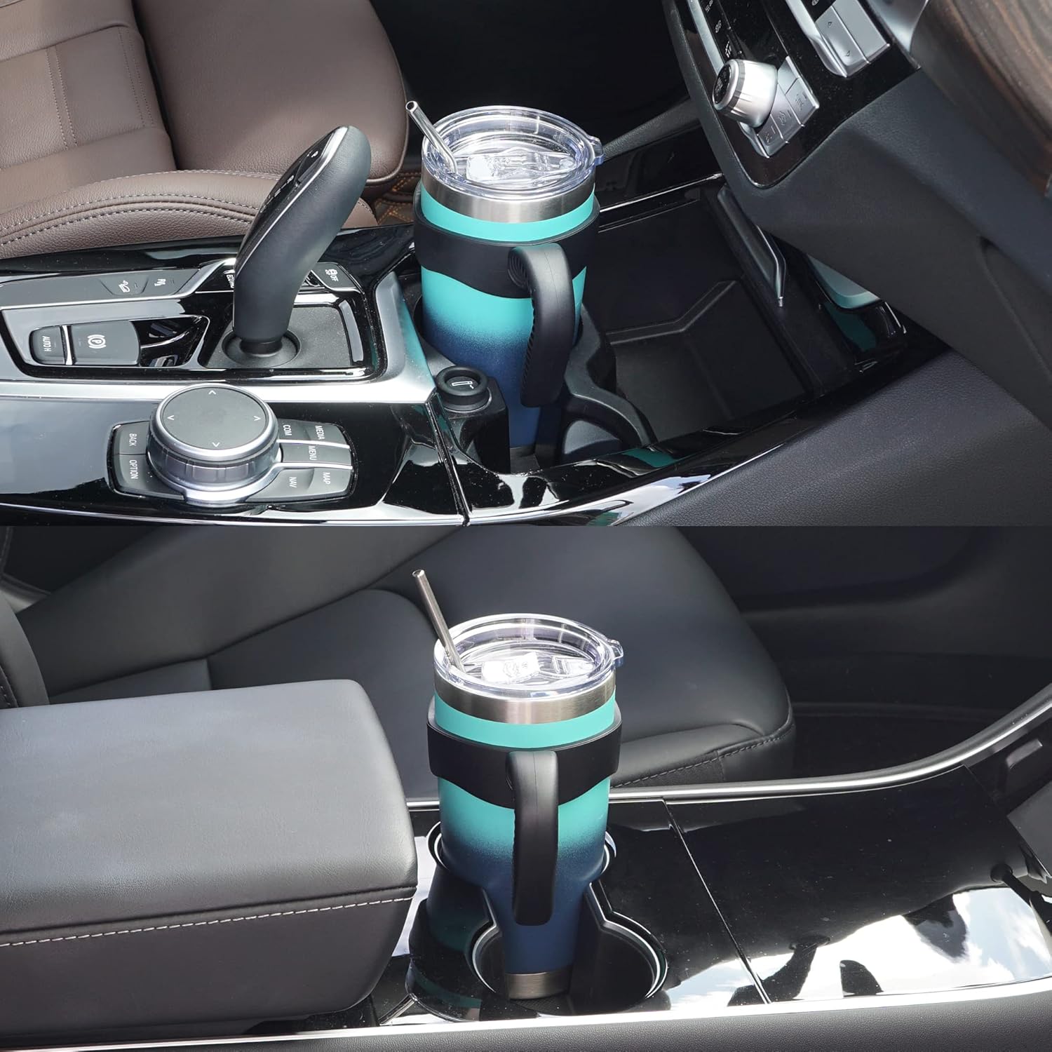 WETOWETO 20oz Insulated Stainless Steel Tumbler, Coffee Mug with 2 Lids and 2 Straws, Vacuum Sealed, Leak-Proof for Travel (Green-Blue Gradient, 1 Pack) - Image 7