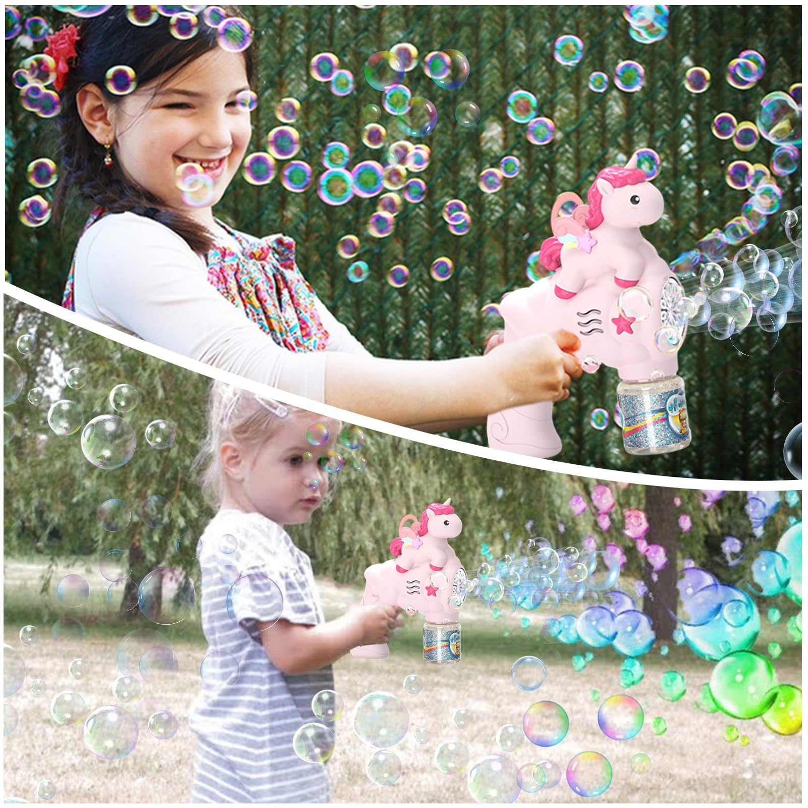 Machine à Bulles, Pistolet à Bulles avec 69 canons avec Lumière LED, Souffleur à