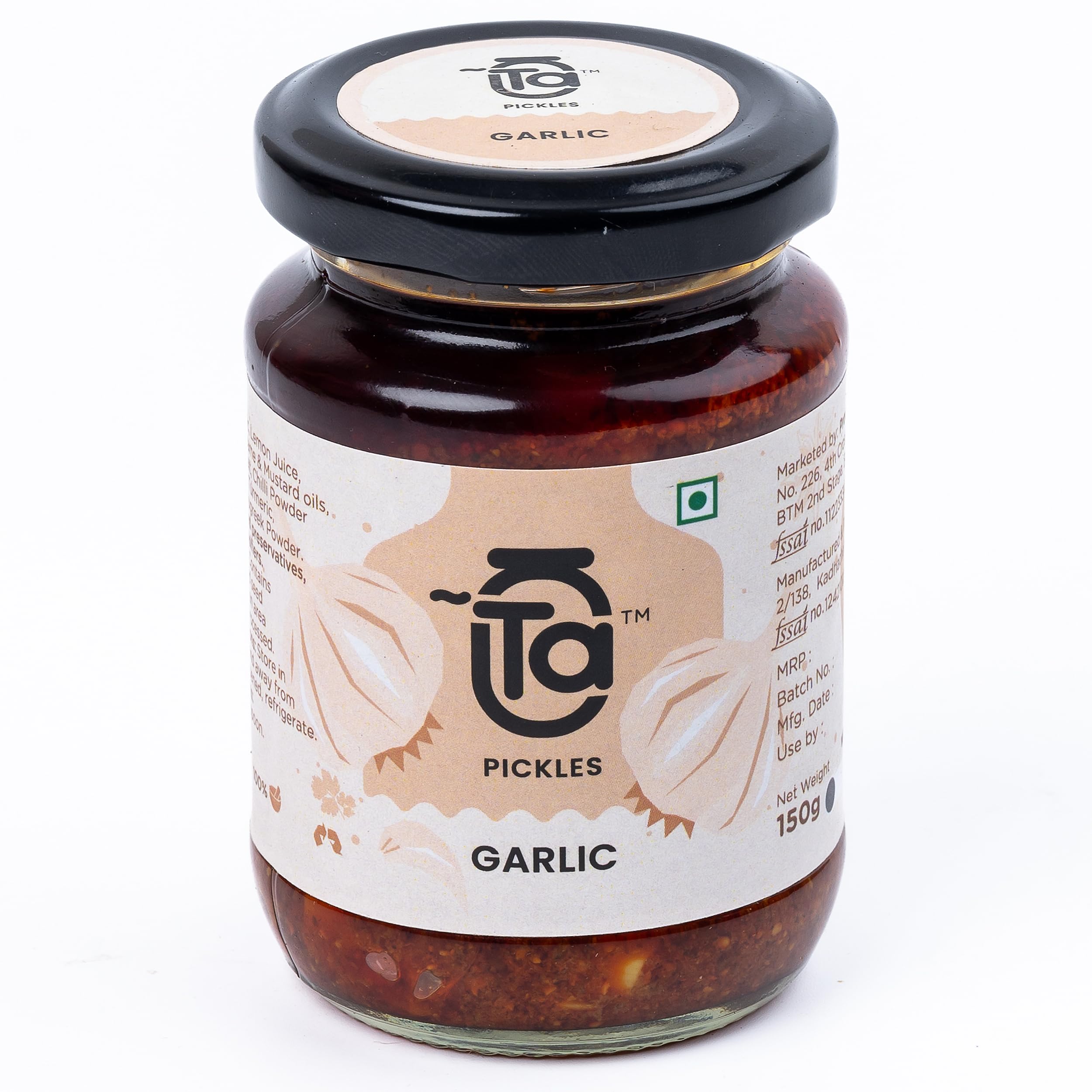 Ta Pickles | Garlic Pickle | 150g | Made with Cold Pressed Oil | Homemade | Traditional Indian Taste | Natural | No Preservatives (B0DFVC9WS9) Amazon Price History, Amazon Price Tracker