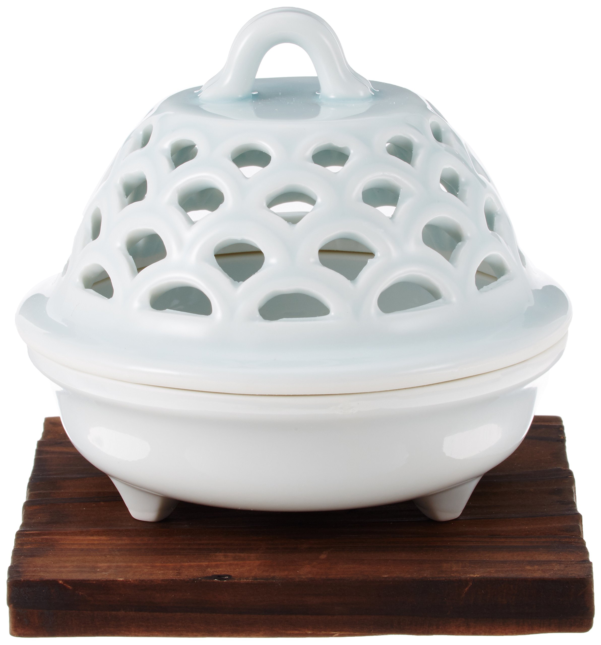 Amazon.co.jp: 香炉 青磁 透し彫り 香炉 [R9.5xH9cm