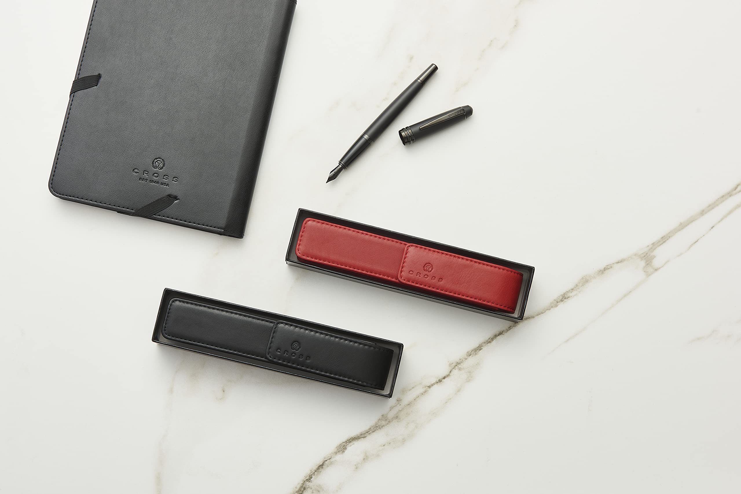 Astuccio singolo in pelle rossa