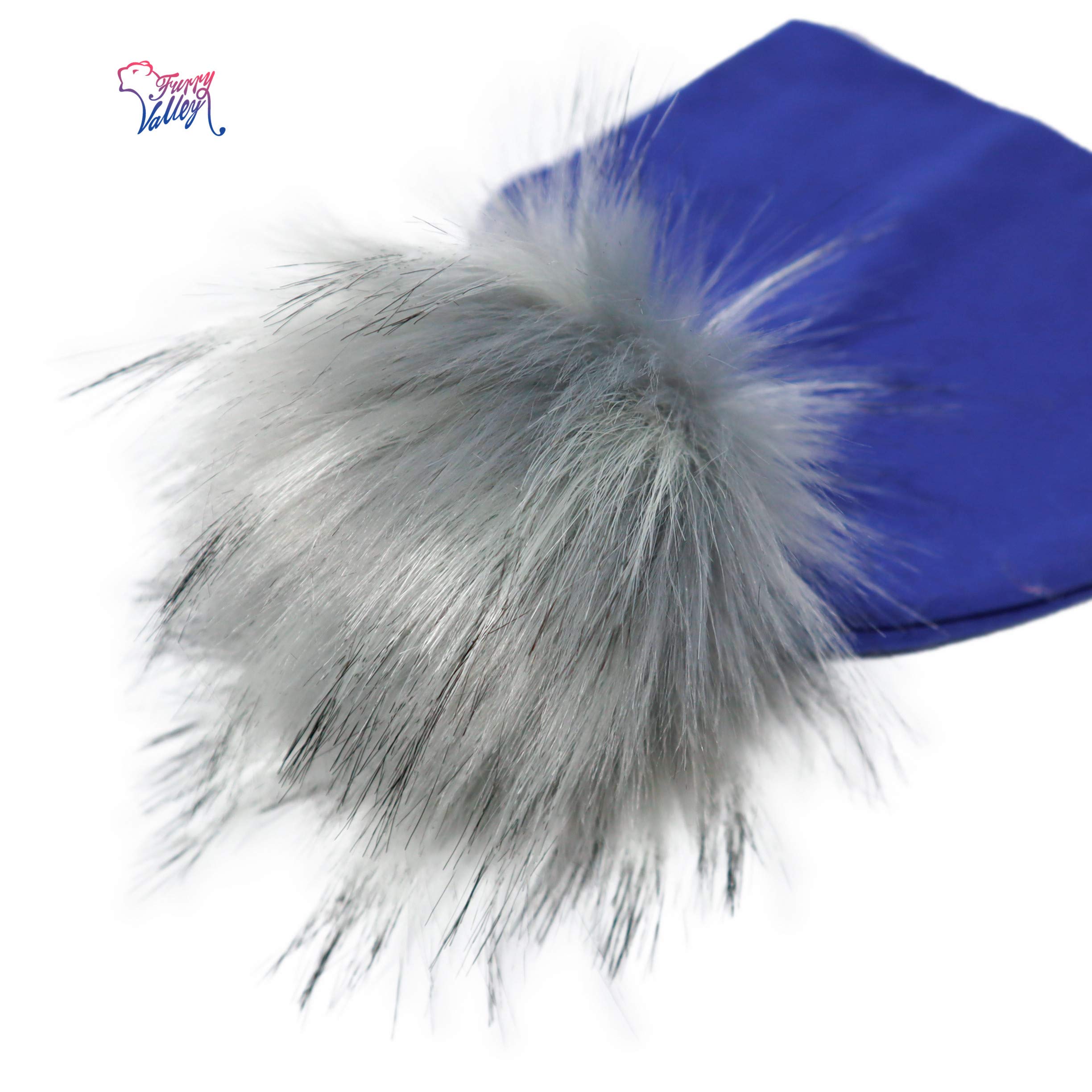 Furryvalley Lot De 6 Pompons En Fausse Fourrure Pour Loisirs Créatifs, Chapeaux, Chaussures, écharpes, Chapeaux à Tricoter, Chapeaux D'équitation, Accessoires En Soie, 15,2 Cm, Taille XL (couleur 2