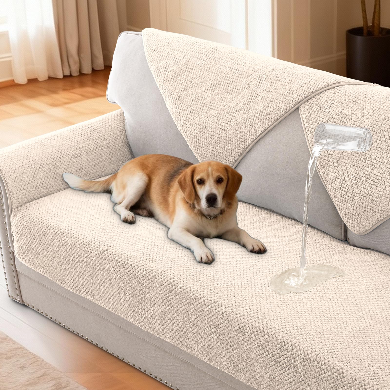 Amazon.com: H.VERSAILTEX Waterproof Couch Cover Plush Sofa Cover