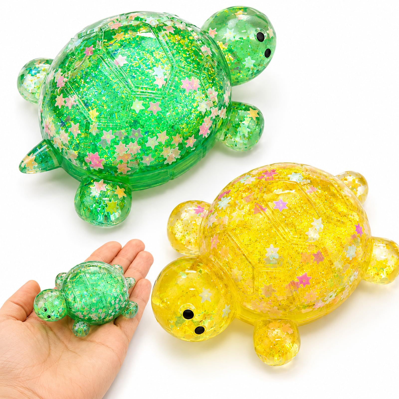 2PCS Resin Turtles,Jumbo Animals, Shiny Turtle Ornaments for Display Collectors and Interior Styling Enthusiasts