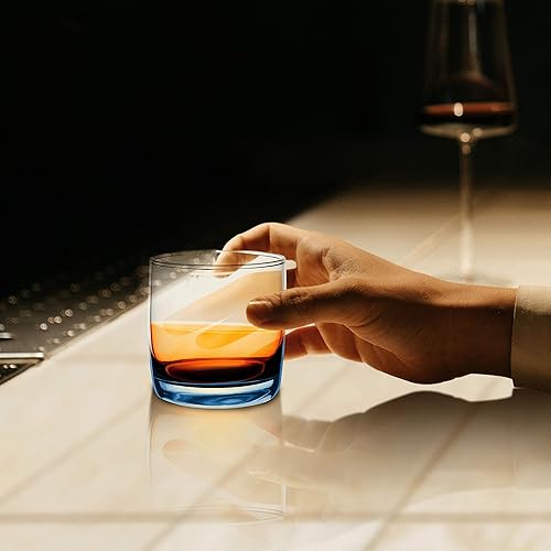 Miniatura 7 de DISCOUNT PROMOS Vasos de whisky de 10 onzas, juego de 10 unidades, paquete a granel, base pesada, vidrio antiguo, perfecto para whisky, bourbon,