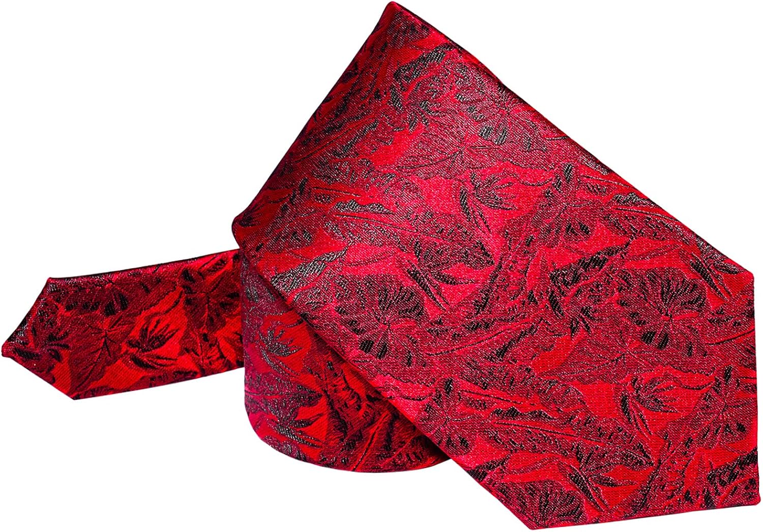 Miniatura 3 de STEFANO CORVALI Mens Tie Pocket Square Set Silk Dress Woven Necktie with Hanky Cufflinks Clip