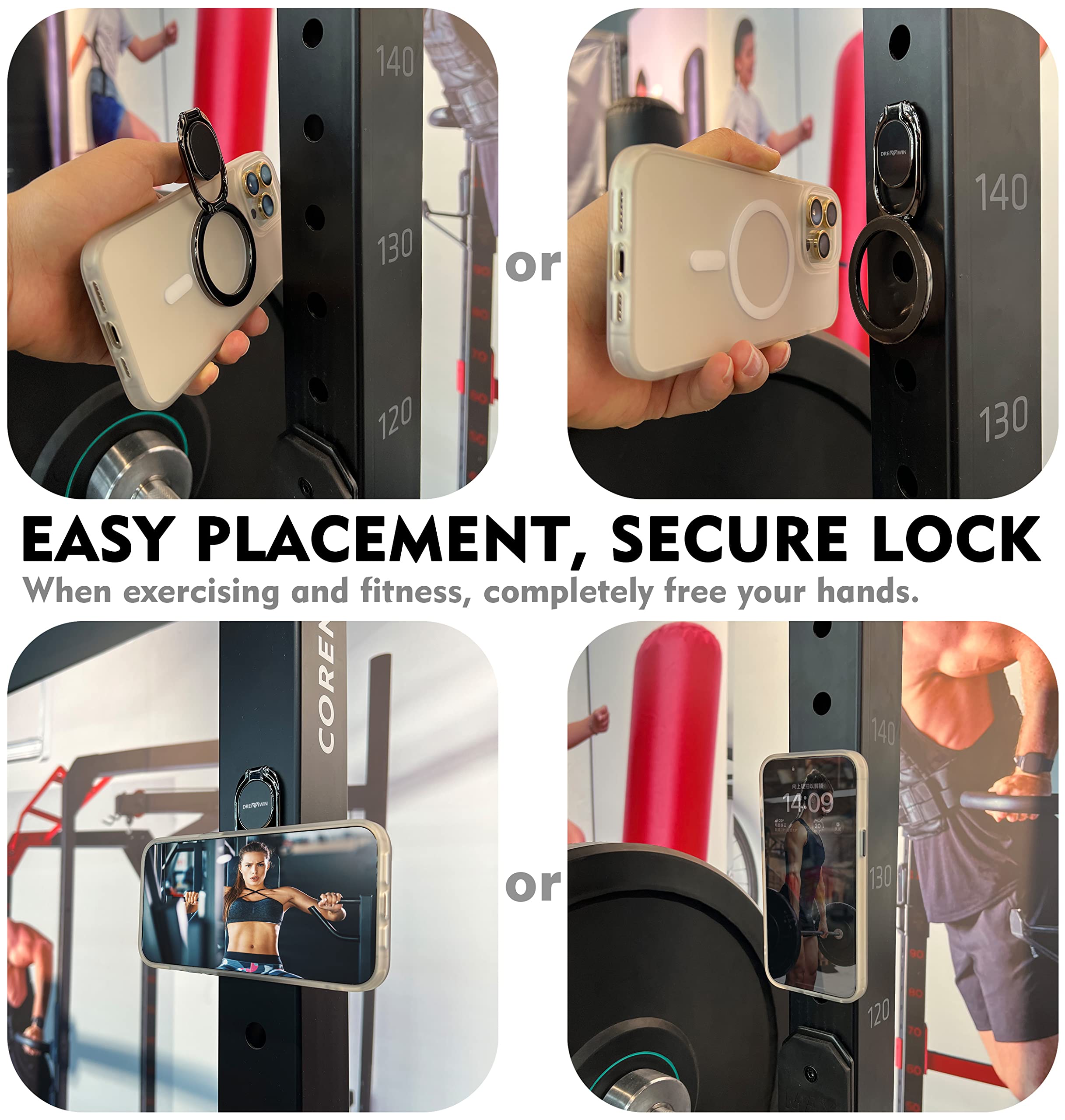 Support Téléphone Magnétique Magsafe – Rotation 360°, Aspiration Vide, Pour Voiture Et Bureau - 3