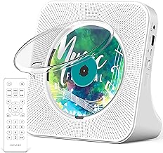 Portable CD Player with Bluetooth 5.0, Greadio Desktop CD Players for Home, CD Music Player with Speakers, Remote Control, Dust Cover, FM Radio, LCD Display, AUX, USB, Headphone Jack