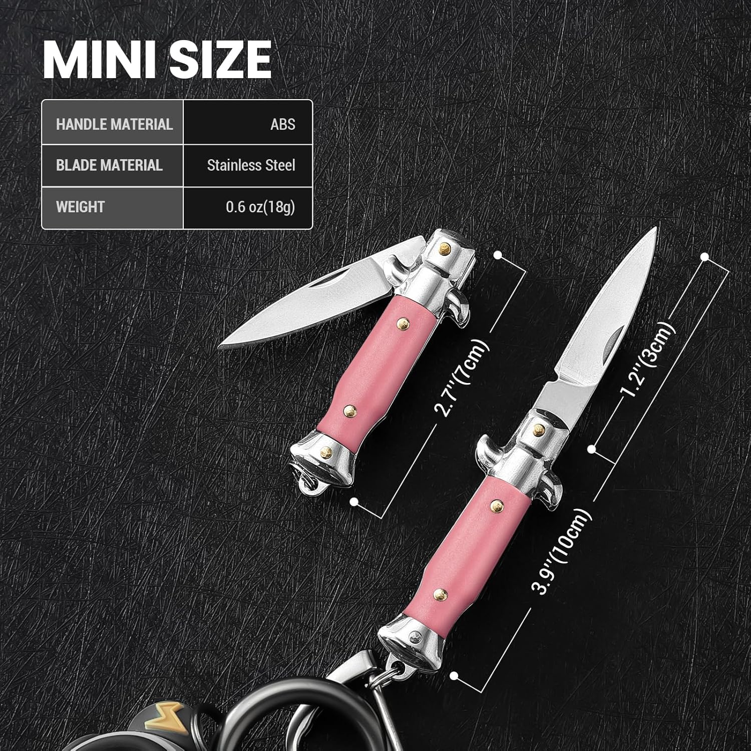 FUNBRO Small Pocket Knife, Cool Knives Box Cutter for Women (Pink)