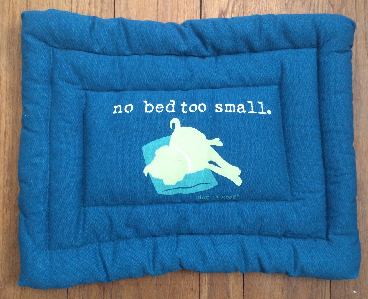 Dog is Good No Bed to Small Mat, 18-Inch, Blue
