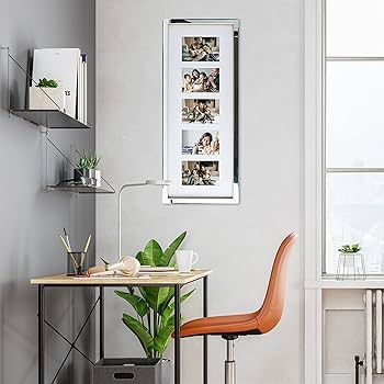 Mikasa Mirror Gallery Collage Frame with Gold Sides, 27x11