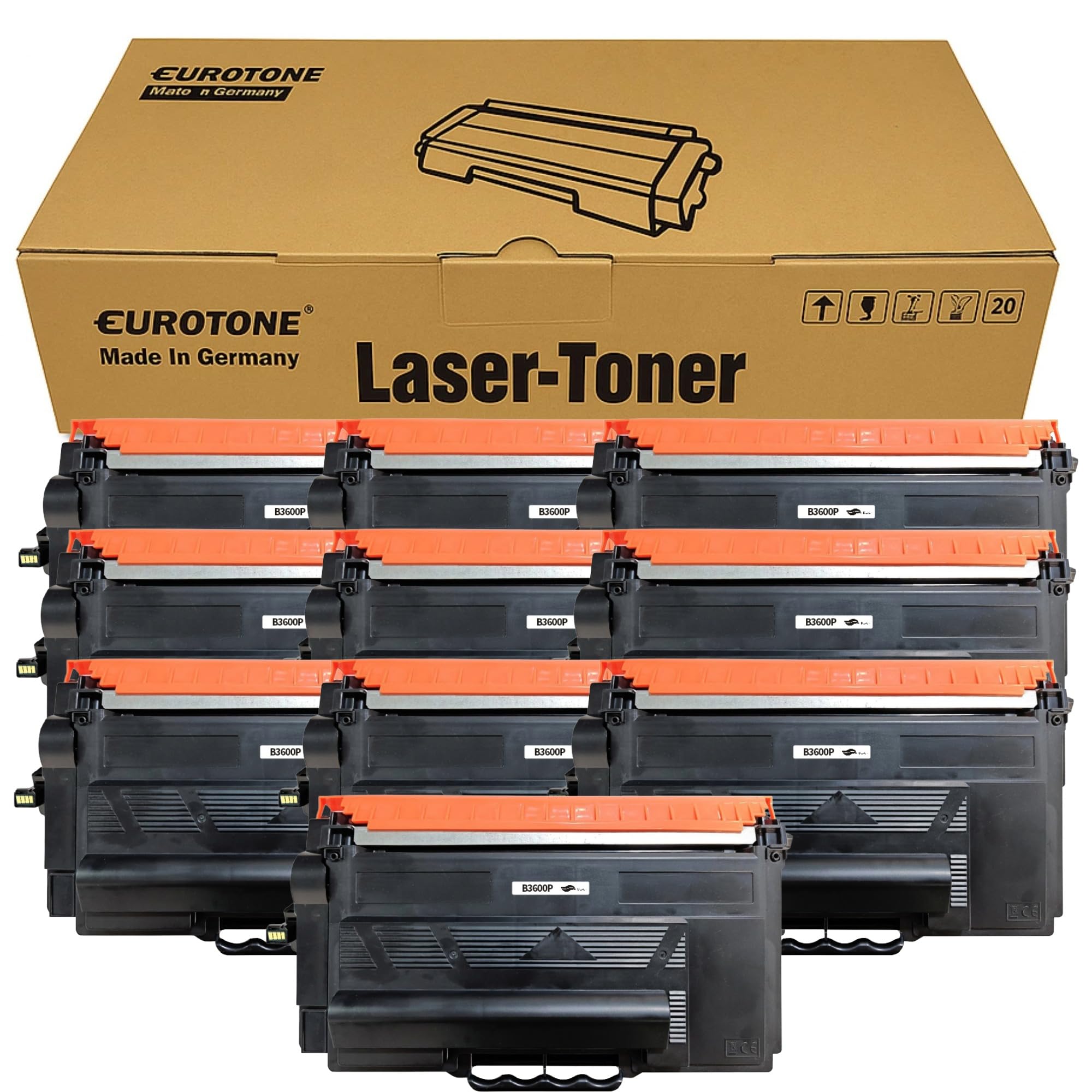 TN-3600XL TN-3600 toner z chipem kompatybilny z Brother TN3600XL TN3600 HL-L5210DN MFC-L5710DW MFC-L5710DN MFC-L6710DW DCP-L5510DWHL-L6210DW HL-L5210DW MFC-L69100 DN DN HL-L52 15DN (10 sztuk, czarne)