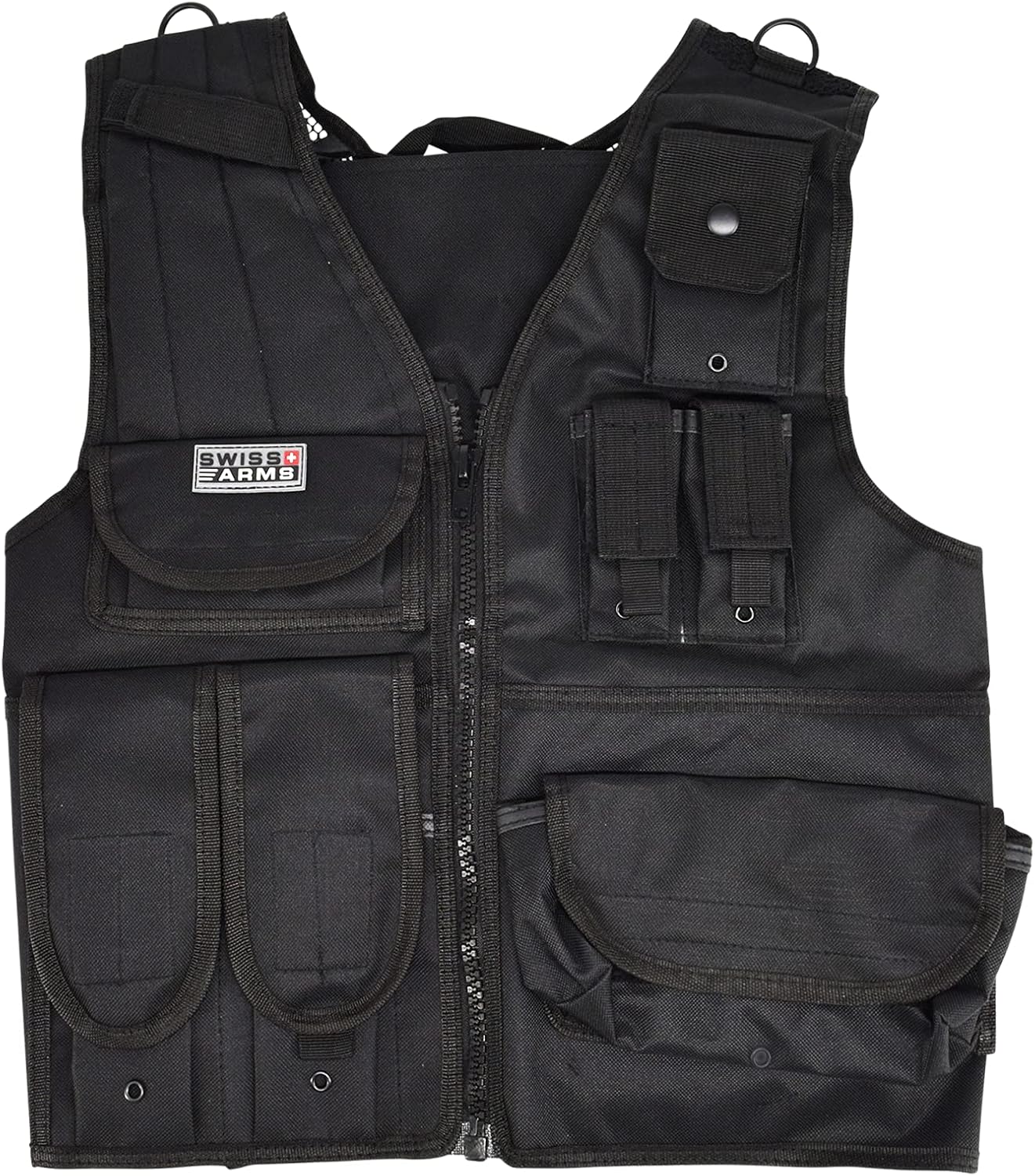 Soft Air 64050 Swiss Arms Tactical Airsoft Vest (Black), Tactical Vests
