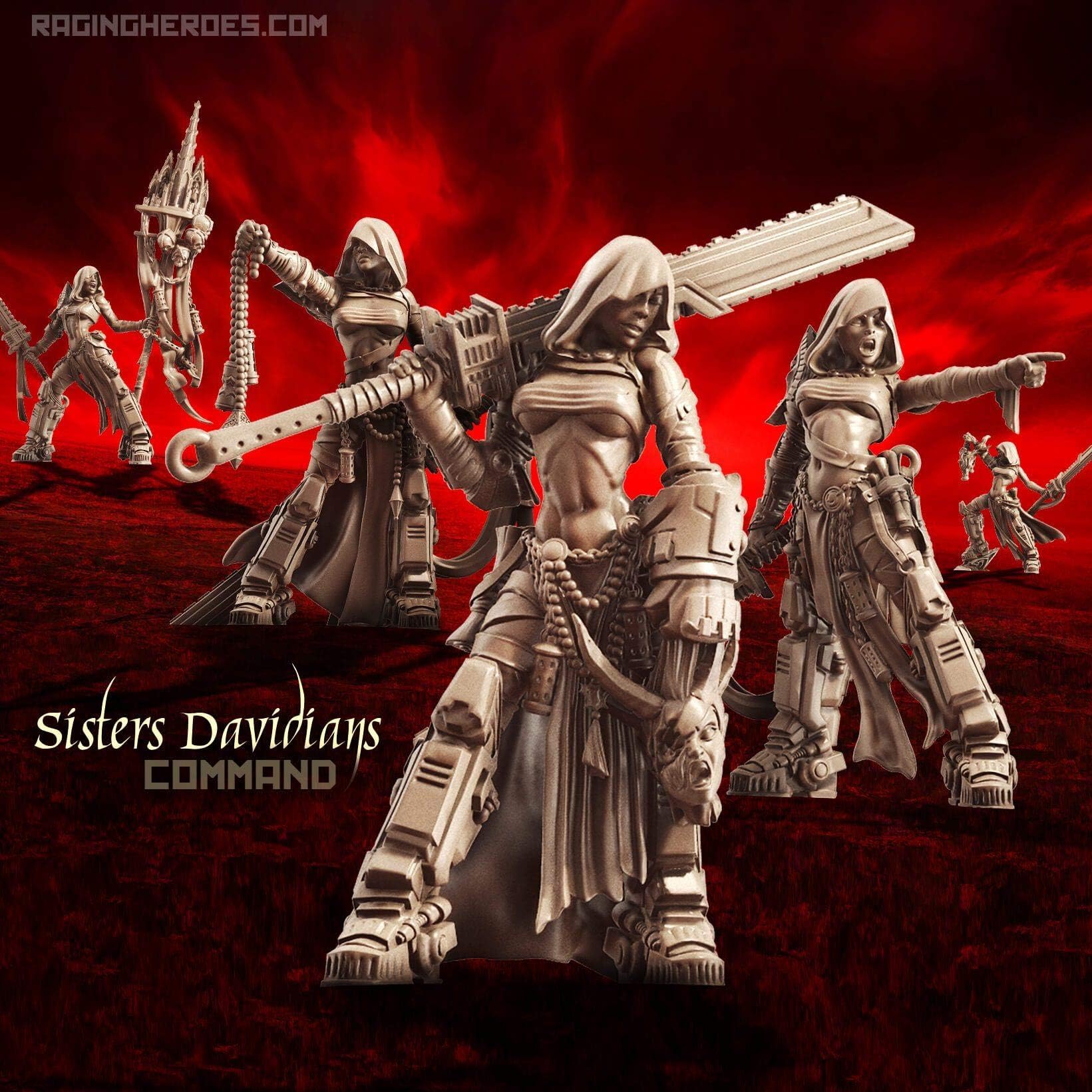 Raging Heroes Miniatures - Sisters of Eternal Davidians - Command Group
