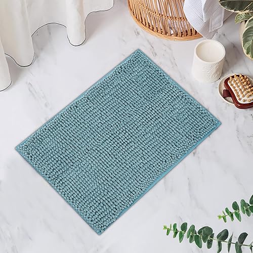 Miniatura 9 de FRESHMINT Alfombra de baño de felpilla grande de 36 x 24 pulgadas, antideslizante, para suelo de baño y bañera, alfombra de ducha lavable, alfombra