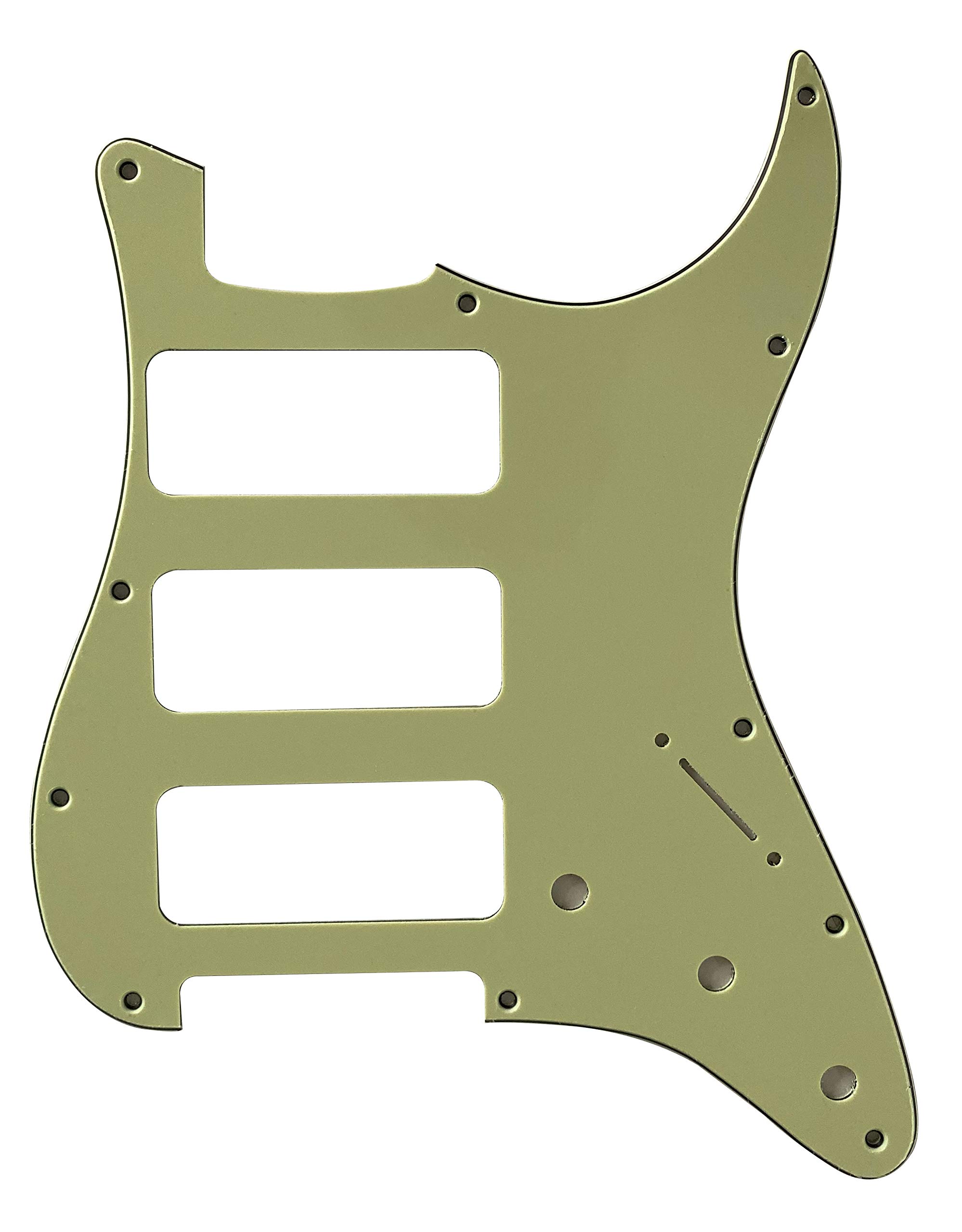 Guitar Parts For Fender Stratocaster Strat P90 3 Pickup Guitar Pickguard (3 Ply Vintage Green)
