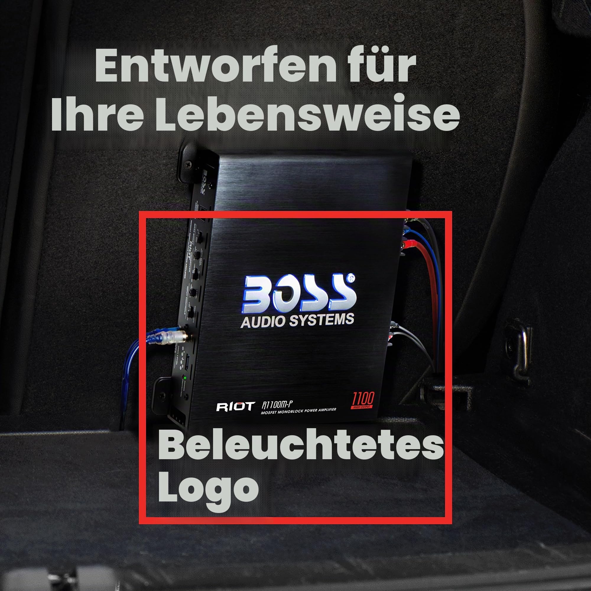 BOSS AUDIO R1100M Riot Serie Monoblock 1100 Watt Klasse A/B Verstärker